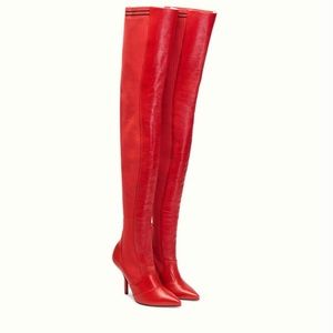 Fendi Red Rockoko Boots size 38